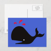 Andy Whale Singletons_black, blau Postkarte (Vorne/Hinten)