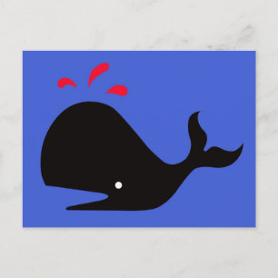 Andy Whale Singletons_black, blau Postkarte