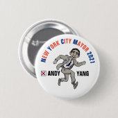Andy Yang für NYC Mayor 2021 Button (Vorne & Hinten)