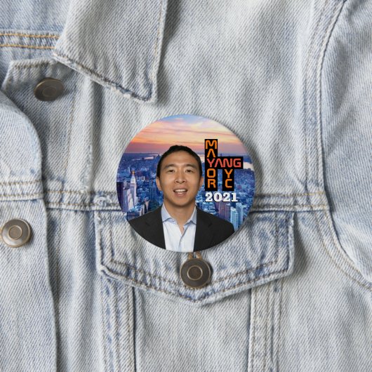 Andy Yang für NYC Mayor 2021 Button (Beispiel)
