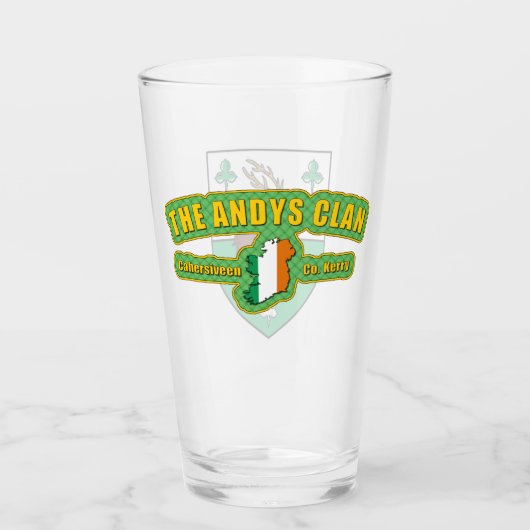 Andys Clan Pint Glas (Vorderseite)