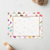 Anemome & Teacups - Flat Notecards Mitteilungskarte (Vorderseite/Rückseite Beispiel)