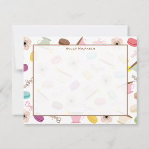Anemome & Teacups - Flat Notecards Mitteilungskarte