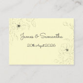 Anemon auf Creme-Hintergrund Flat-Platzkarte* Platzkarte (Rückseite)