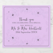 Anemon auf den hellen Lilac Liquor Flaschenmarken Alkoholflaschenetikett (Einzelnes Label)