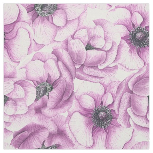 Anemon-Blume-Aquarellmuster Stoff (Muster)