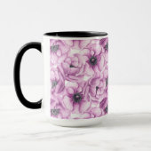Anemon-Blume-Aquarellmuster Tasse (Links)