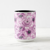 Anemon-Blume-Aquarellmuster Tasse (Zentrum)