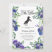 Anemon | Derby | Blue Bridal Dusche Einladung (Vorderseite)