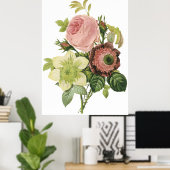 Anemon, Rose, Clematis Poster (Heimbüro)