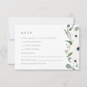 Anemon und Dusty Green Eucalyptus UAWG C RSVP Karte (Vorderseite)