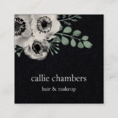 Anemon und Eukalyptus Floral Quadratische Visitenkarte (Vorderseite)