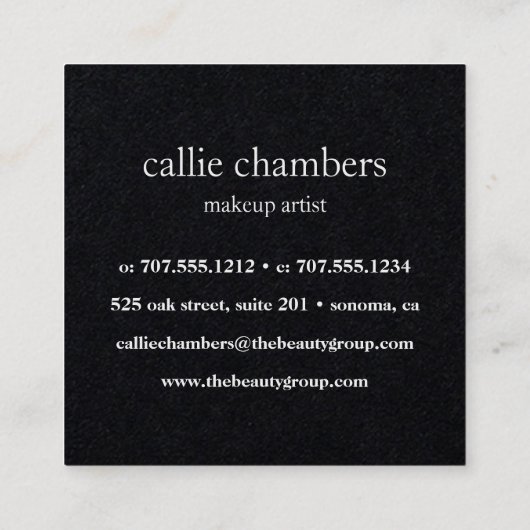 Anemon und Eukalyptus Floral Quadratische Visitenkarte (Rückseite)