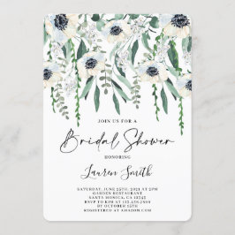 Anemon und grünes Brautparty Einladung