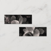 Anemone 2 Sepia Foto Mini Business Cards Mini Visitenkarte (Vorne/Hinten)