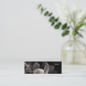Anemone 2 Sepia Foto Mini Business Cards Mini Visitenkarte (Stehend Vorderseite)