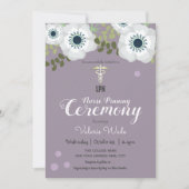 Anemone Abschluss LPN Zeremonie für Krankenpflege Einladung (Vorderseite)