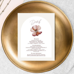 Anemone Arch Burgundy Wedding Details Begleitkarte