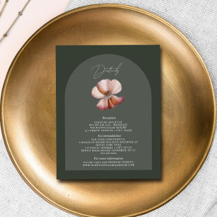 Anemone Arch Dark Green Wedding Details Begleitkarte
