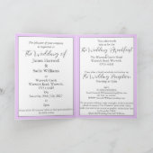 Anemone auf Light Lilac Einladung (Innenseite)