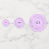 Anemone auf Light Lilac Foto Wedding Confetti Konfetti (Rückseiten)