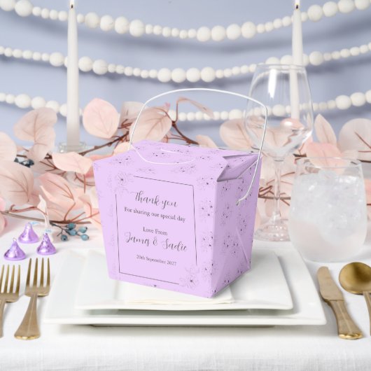 *Anemone auf Light Lilac~ Geschenkschachtel (Hochzeit)