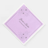 Anemone auf Light Lilac Serviette (Ecke)
