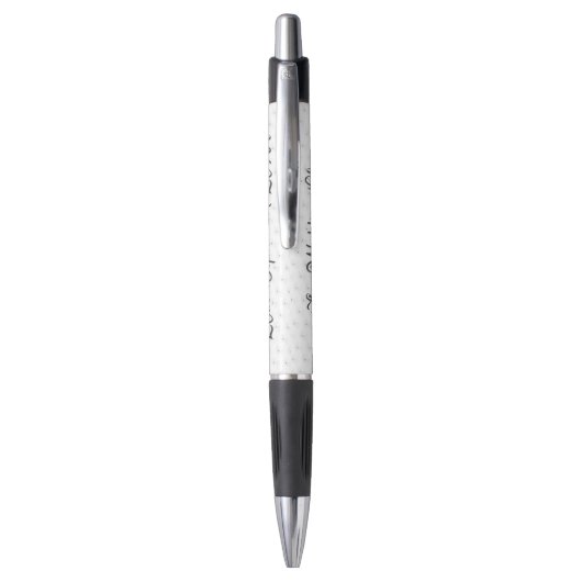 ~Anemone auf weißem Pen Kugelschreiber (Rückseite (Vertikal))