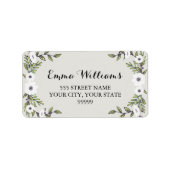 Anemone bemalt - Adressetiketten (Vorne)