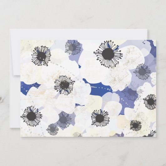 Anemone Blume Bat Mitzvah Einladung (Rückseite)