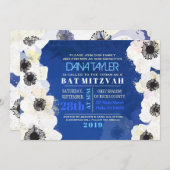 Anemone Blume Bat Mitzvah Einladung (Vorne/Hinten)