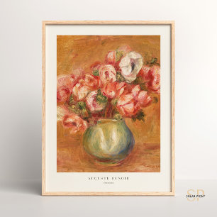 Anemone-Blume im Vase Auguste Renoir Poster