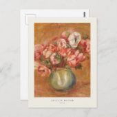 Anemone-Blume im Vase Auguste Renoir Postkarte (Vorne/Hinten)