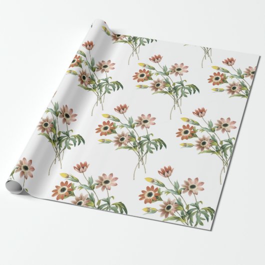 Anemone Blume Pattern Geschenkpapier (Ungerollt)