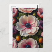 Anemone-Blume Postkarte (Vorne/Hinten)