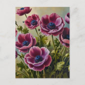 Anemone-Blume Postkarte (Vorderseite)