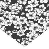 Anemone Blume Schwarz/Weiß Kurzer Tischläufer (Ecke)