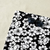 Anemone Blume Schwarz/Weiß Strandtuch (Beispiel)