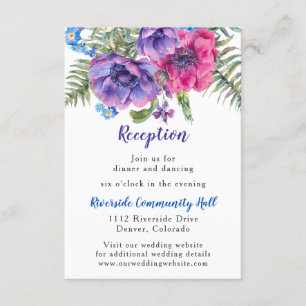Anemone Blumen Hochzeitsempfang Beilage Einladung