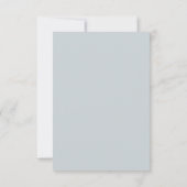 Anemone Blush Blue Grey Blume Rahmen Wedding RSVP Karte (Rückseite)