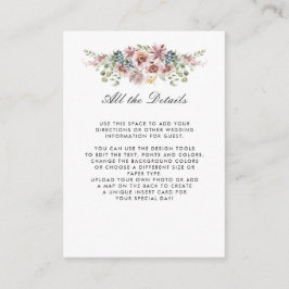 Anemone Blush Neutral WEDDING Details Begleitkarte