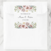 Anemone Blush personalisierte Farbpalette Quadratischer Aufkleber (Tasche)