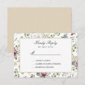 Anemone Blush Pink neutrale Blume Hochzeit RSVP (Vorne/Hinten)