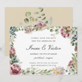 Anemone Blush Pink Neutrale Hochzeit Speichern Sie Einladung (Vorne/Hinten)