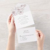 Anemone Bouquet Hochzeit in einer Einladung (Abreißen)