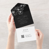 Anemone Bouquet Hochzeit in einer Einladung (Abreißen)