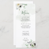 Anemone Bouquet Menu Menükarte (Vorne/Hinten)