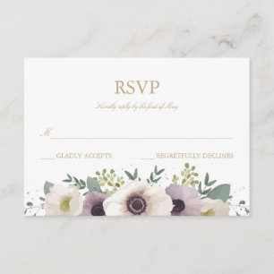 Anemone Bouquet RSVP Karte