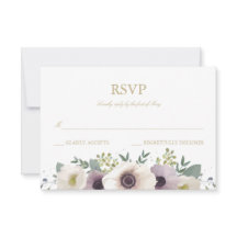 Anemone Bouquet RSVP Karte