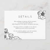 Anemone Bouquet Wedding Begleitkarte (Vorderseite)